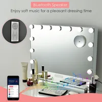 Hollywood Vanity Lighted Mirror Touch Control Magnification Speaker