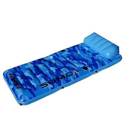 81-inch Inflatable Blue Camouflage Sumo Sized Swimming Pool Raft