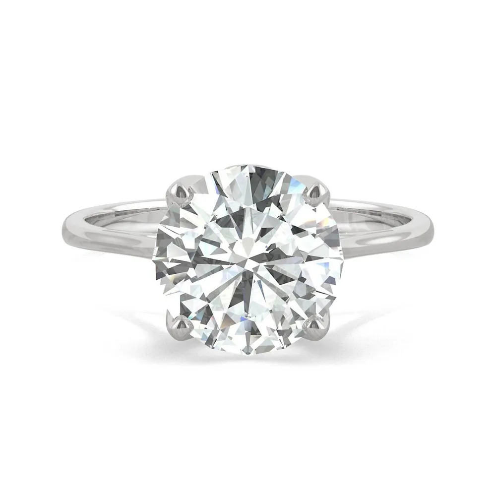 14k White Gold & 2.7 Ct. T.w. Created Moissanite Solitaire Ring