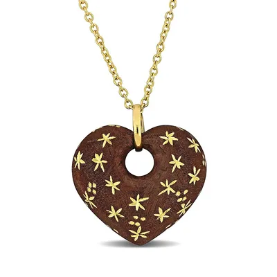 Heart Necklace In 14k Yellow Gold - 17 In.