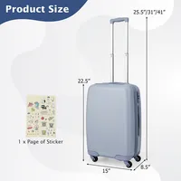 Carry-on Luggage Pc Hardshell Airline Approved Lightweight Suitcase