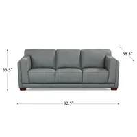 Marshall 92.5 In. Leather Sofa