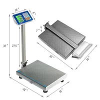 660lbs Weight Platform Scale Digital Floor Folding Scale Postal Shipping Mailing