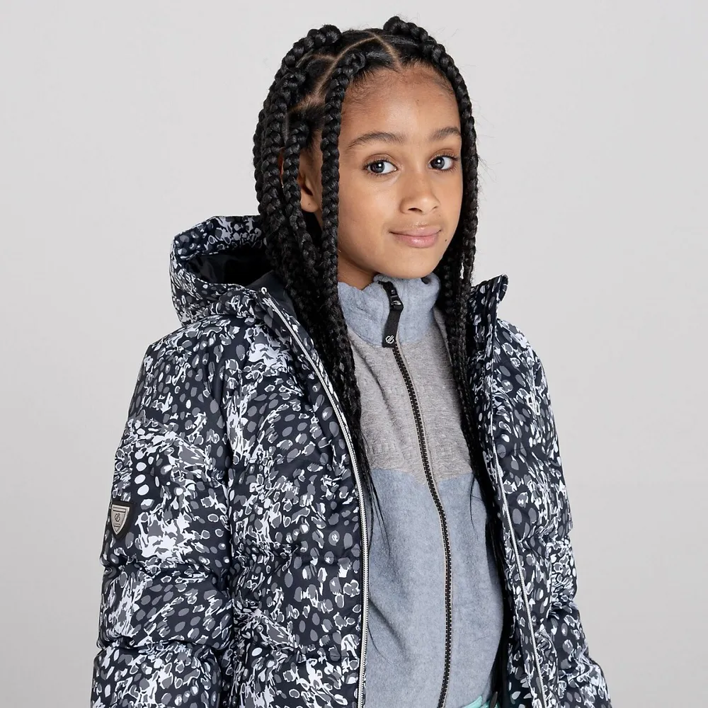 Michael Michael Kors Girl's Berber Fleece-Lined Metallic Puffer Jacket