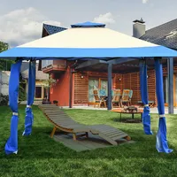 13'x13' Gazebo Canopy Shelter Awning Tent Patio Garden Outdoor Companion Blue