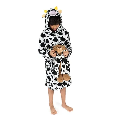Girls And Doll Matching Fleece Hooded Robe