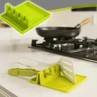 Silicone Spoon Holder Stand Cooking Utensil Organizer