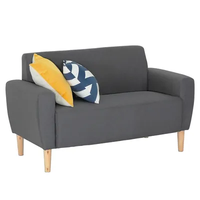 Laconic Compact Mid-century Modern Furniture Suitable For Small Spaces (love Seat) Grey