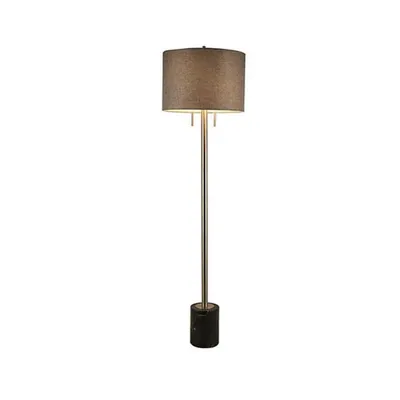 62'' Floor Lamp - Black Marble