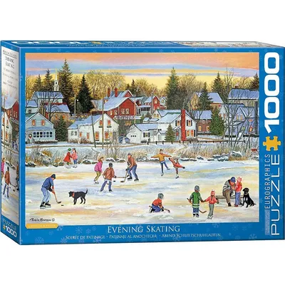 1000 Piece Puzzle (evening Skating By Patricia Bourque)