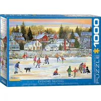 1000 Piece Puzzle (evening Skating By Patricia Bourque)