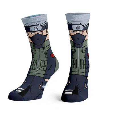 Naruto Kakashi Mens Animigos Crew Socks