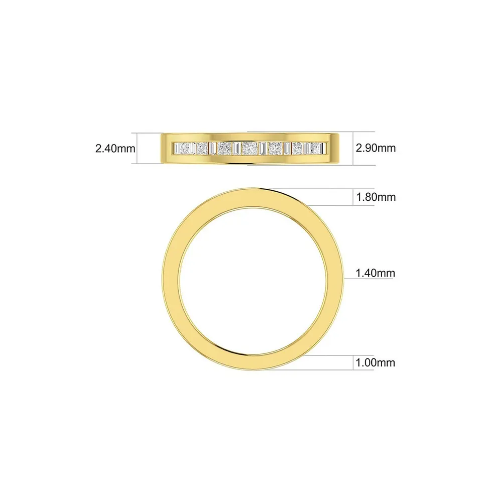 Wedding Band With 0.33 Carat Tw Of Diamonds In 14kt Yellow Gold
