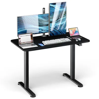 Electric Standing Desk Adjustable Stand Up Computer Desk Anti-collision