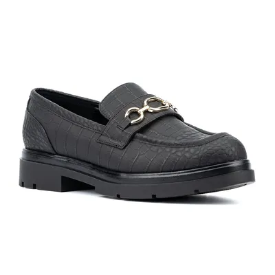 Women's Alodie Chain Croc Embossed Loafers
