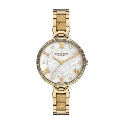 Ladies Lc07240.120 3 Hand Yellow Gold Watch With A Yellow Gold Metal Band And A White Dial