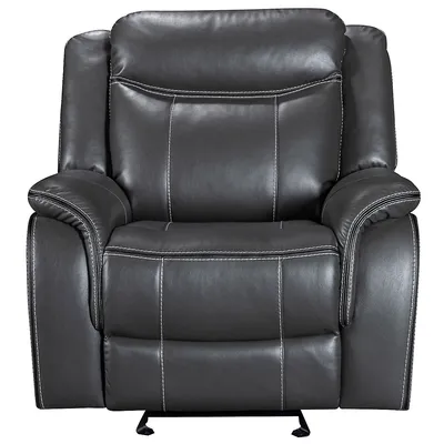 Grey Breathable Gel Leather Ultimacomfort Recliner Chair