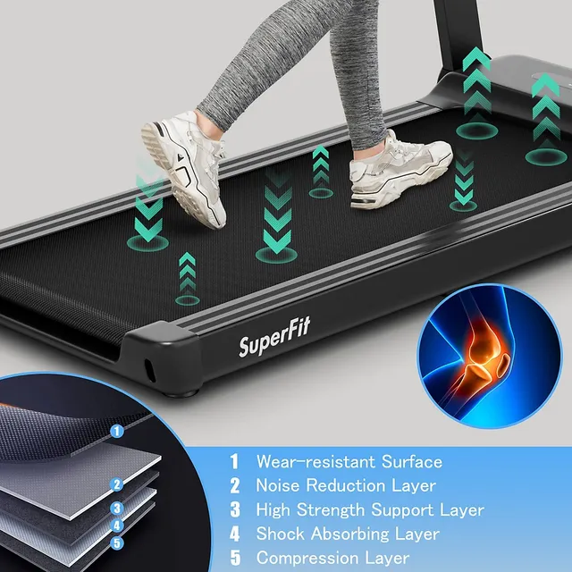 Superfit 2.25hp Electric Treadmill Running Machine W/app Control For Home  Office : Target