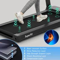 Superfit 2.25hp Electric Treadmill Running Machine W/app Control For Home Office