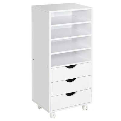 3 Drawer Filing Cabinet With 4 Open Shelves