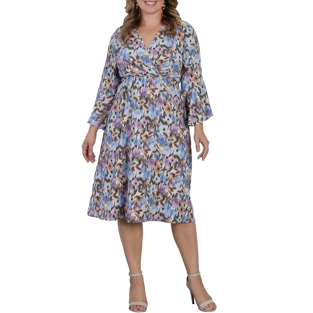 Brighton Bell Sleeve Dress (plus Size)