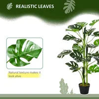 3ft Artificial Monstera Tree With 21 Leaves And Nursery Pot