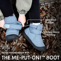 Water-resistant Fleece-lined Winter Ankle Booties For Toddlers Boys And Girls