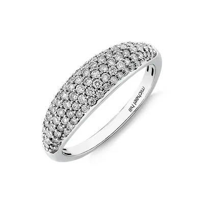 Pave Ring With 0.50 Carat Tw Of Diamonds In 10kt White Gold