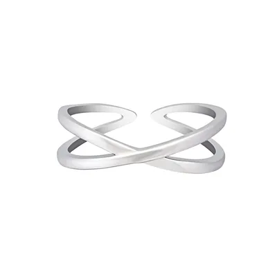 Sterling Silver Crossover Toe Ring