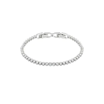 Emily Crystal Rhodium-Plated Bracelet
