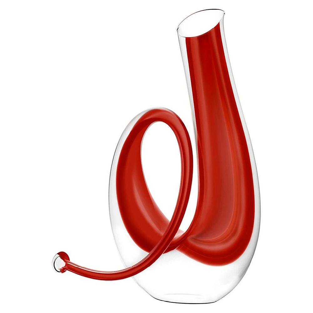 Horn Red Stripe Decanter