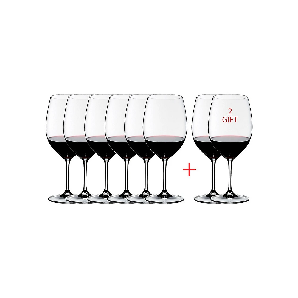 Ensemble de huit verres à vin Vinum pour Cabernet sauvignon ou Merlot