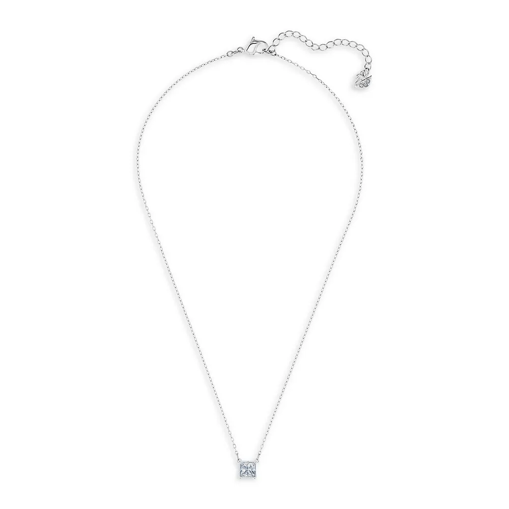 Attract Square Crystal Pendant Necklace