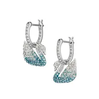 Iconic Swan Swarovski Crystal Pierced Earrings