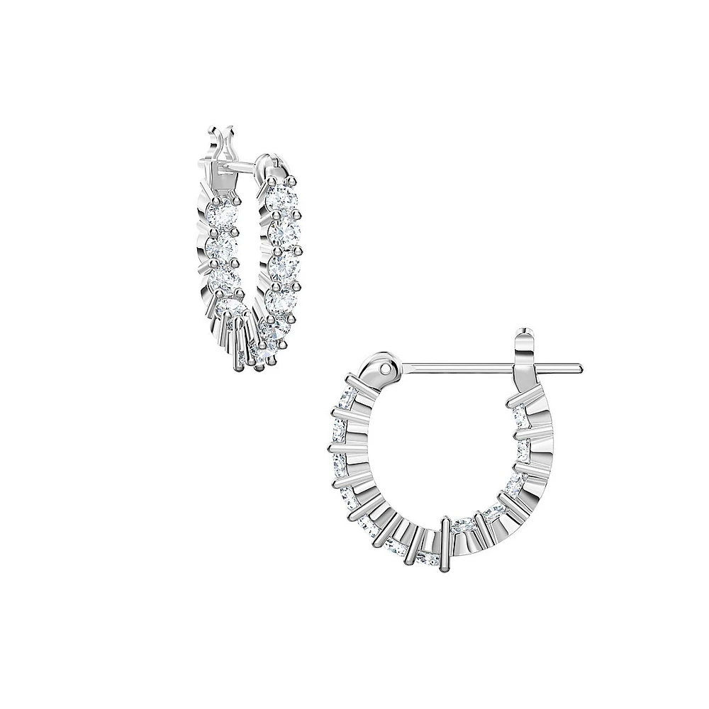 Vittore Rhodium-Plated & Swarovski Crystal Mini Hoop Earrings