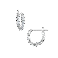 Vittore Rhodium-Plated & Swarovski Crystal Mini Hoop Earrings