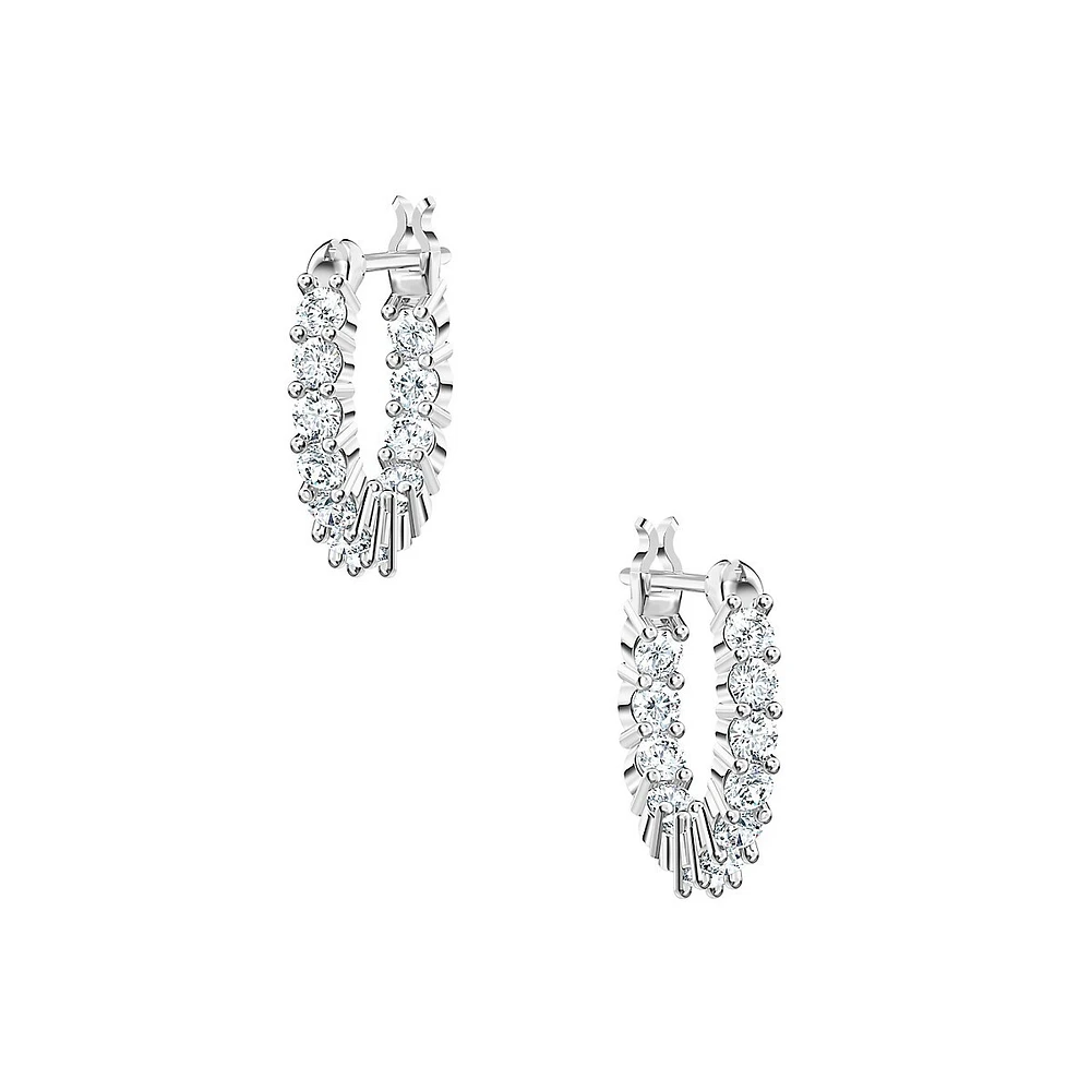 Vittore Rhodium-Plated & Swarovski Crystal Mini Hoop Earrings