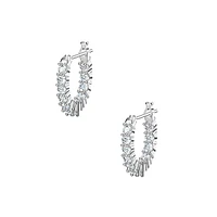 Vittore Rhodium-Plated & Swarovski Crystal Mini Hoop Earrings