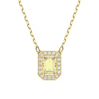 Millenia Square Crystal Pendant Necklace