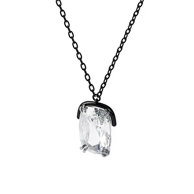 Harmonia White Oversized Crystals Pendant Necklace