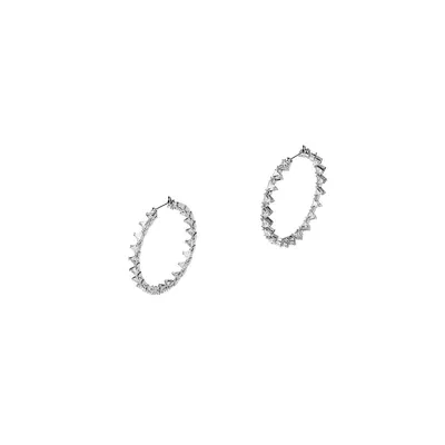 Millenia Triangle-Cut Crystal Hoop Earrings