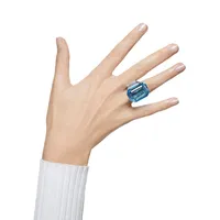 Lucent Blue Crystal Cocktail Ring