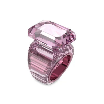Lucent Pink Crystal Cocktail Ring