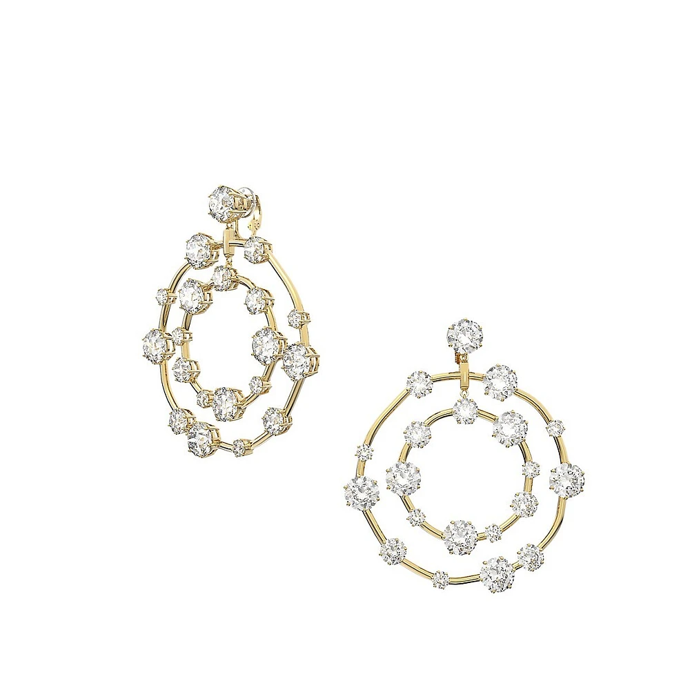 Constella Goldplated & Crystal Hoop Earrings