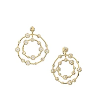 Constella Goldplated & Crystal Hoop Earrings