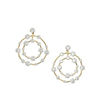 Constella Goldplated & Crystal Hoop Earrings