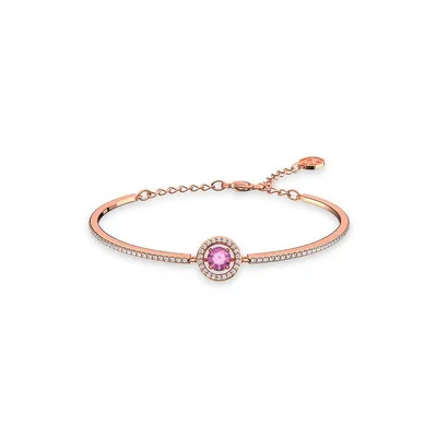 Sparkling Crystal Rose Goldtone Bracelet