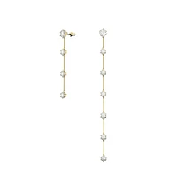 Constella Goldplated & Crystal Asymmetrical Drop Earrings
