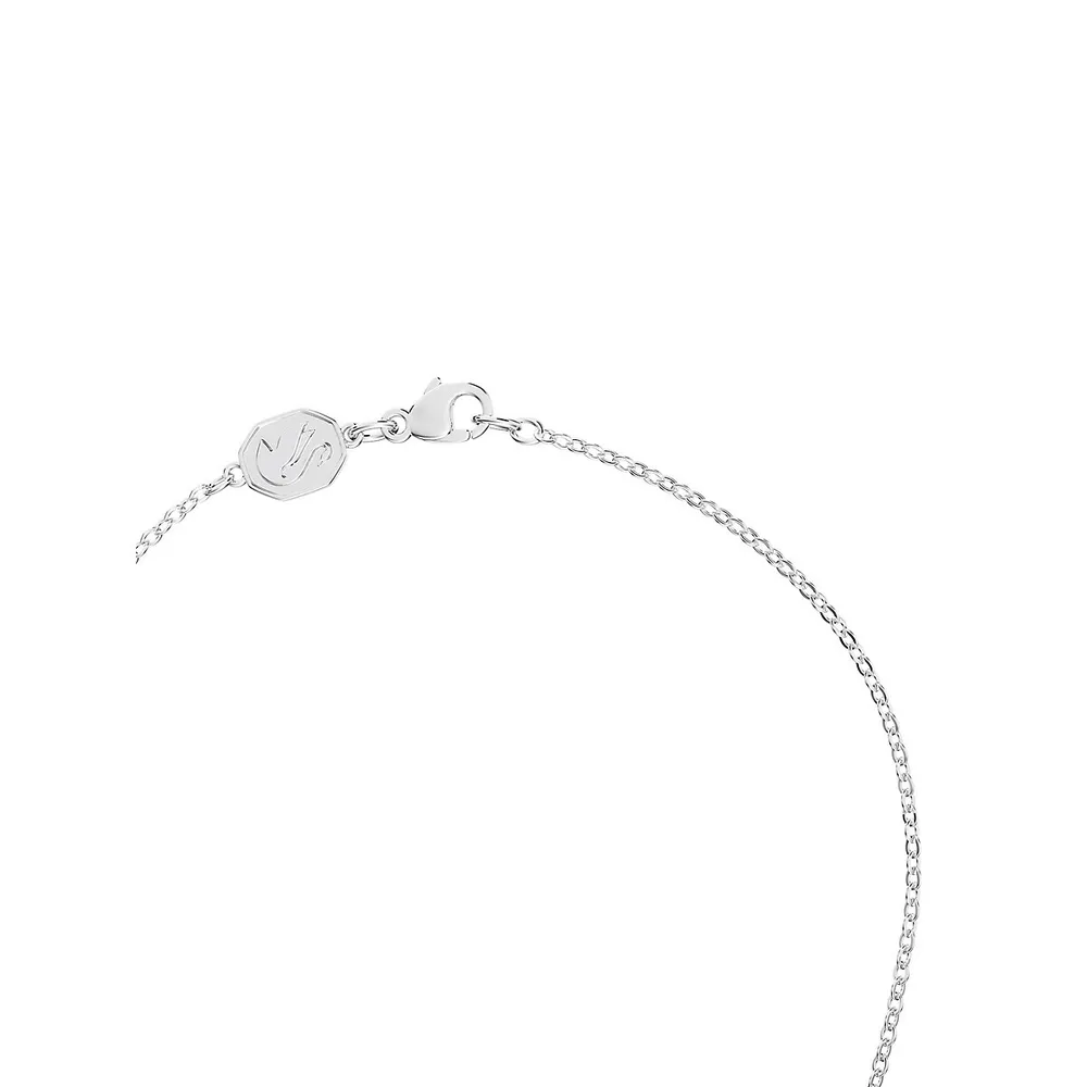 Signum Crystal & Rhodium-Plated Y-Necklace