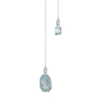 Signum Crystal & Rhodium-Plated Y-Necklace